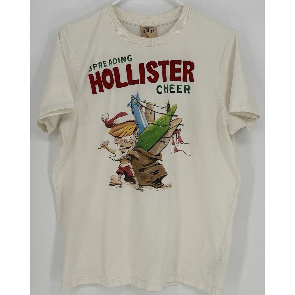 Hollister XL Y2K 2000s Christmas Graphic T Shirt Spreading Hollister Cheer Surf